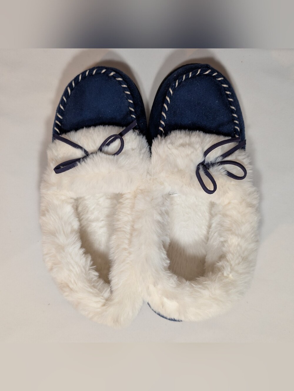 New RockDove Trapper Moc Memory Foam Slipper Gift Navy Dark Blue Slippers Vegan
